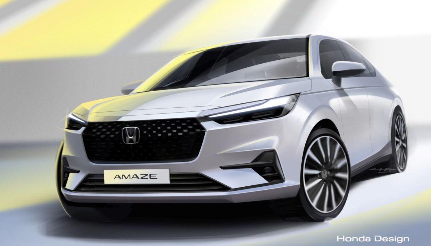 2025 Honda Amaze: New Design Sketches Reveal Bold Exterior and Modernized Interior